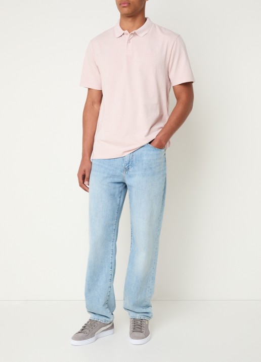 Levi's Regular fit polo met logoborduring - voorkant 3 lichtroze