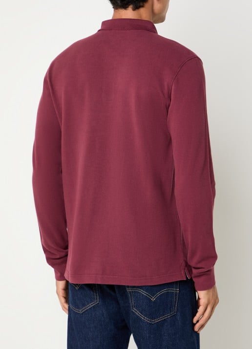 Levi's Regular fit polo met logoborduring - achterkant 2 bordeauxrood