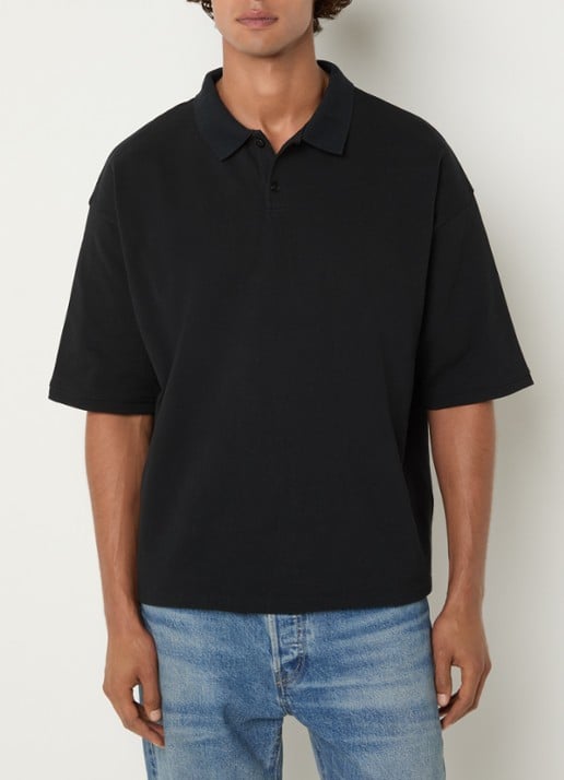 Levi's Regular fit polo met stretch - detail zwart