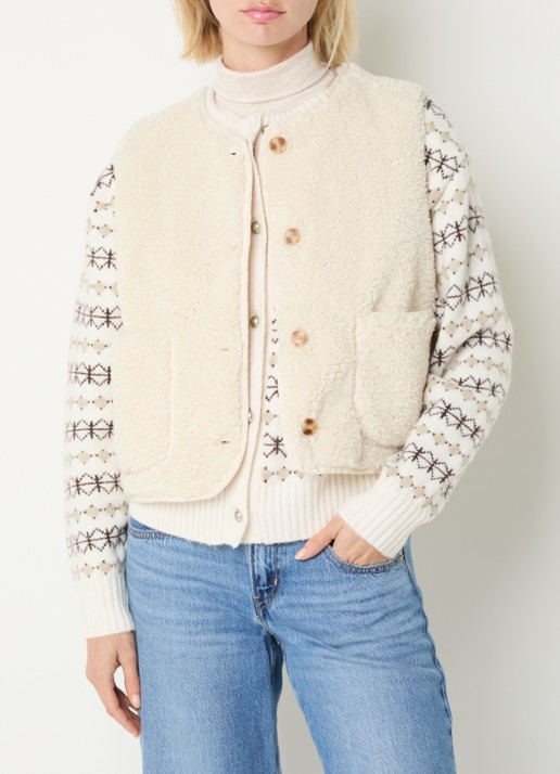 Levi's Rema gilet van teddy met opgestikte zakken