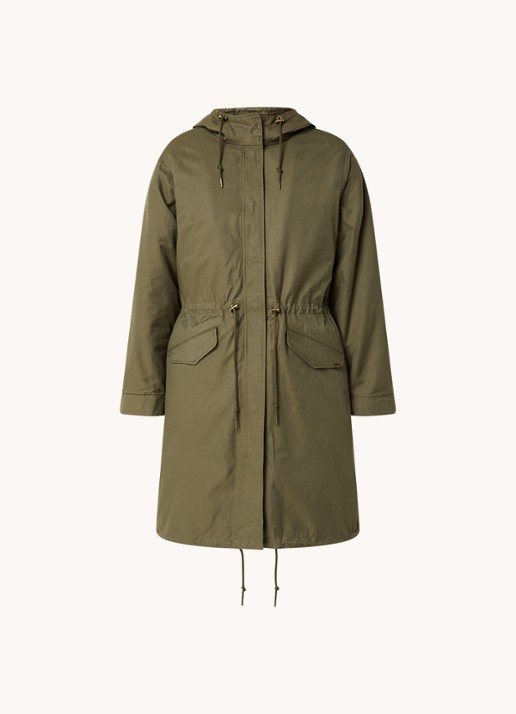 Levi's Reversible gewatteerde parka - voorkant olijfgroen