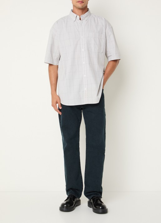Levi's Roam comfort fit overhemd met ruitdessin - voorkant 4 lichtgrijs