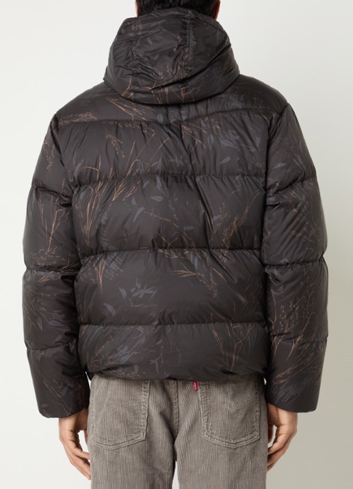 Levi's Rockwell pufferjack met steekzakken - achterkant donkerbruin
