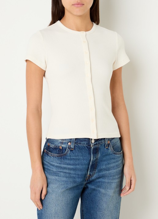 Levi's Rory top met ribstructuur