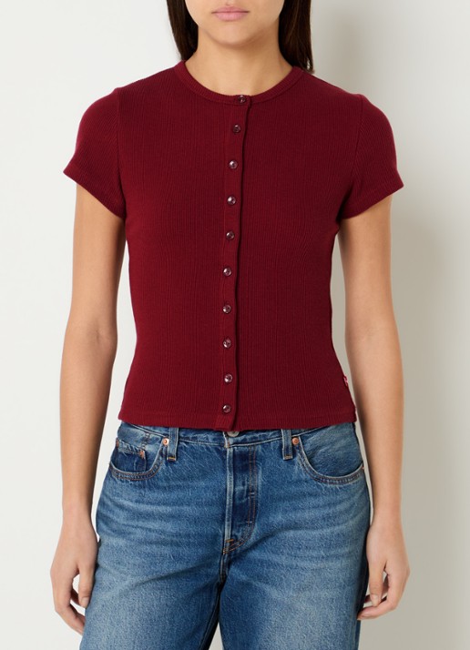 Levi's Rory top met ribstructuur