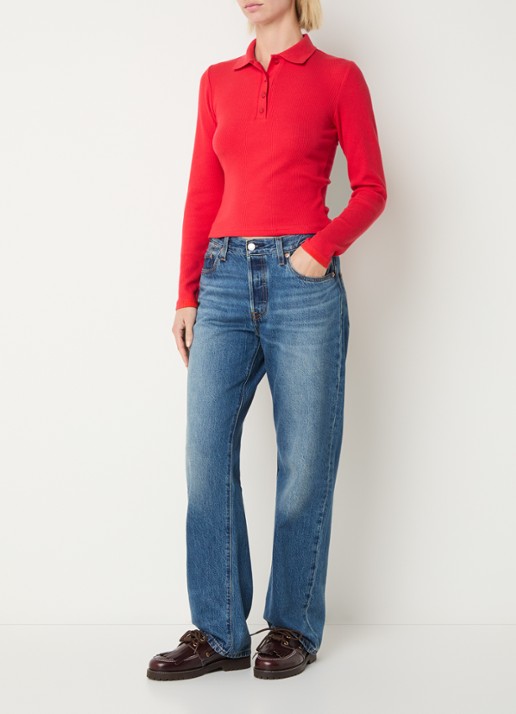 Levi's Rory trui met polokraag - voorkant 2 rood
