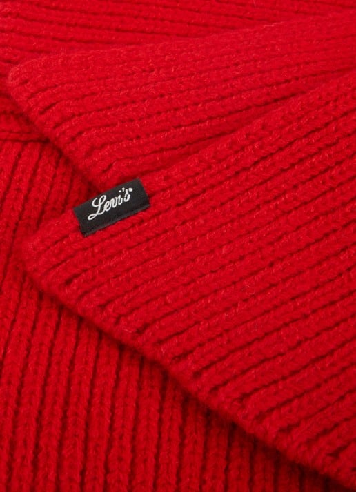Levi's Sadie sjaal met capuchon in wolblend  - detail 2 rood