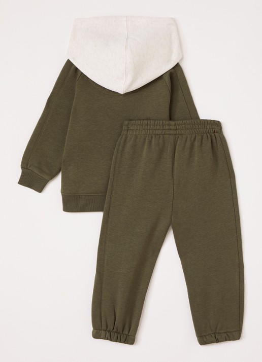 Levi's Set van hoodie met joggingbroek 2-delig - voorkant 2 olijfgroen