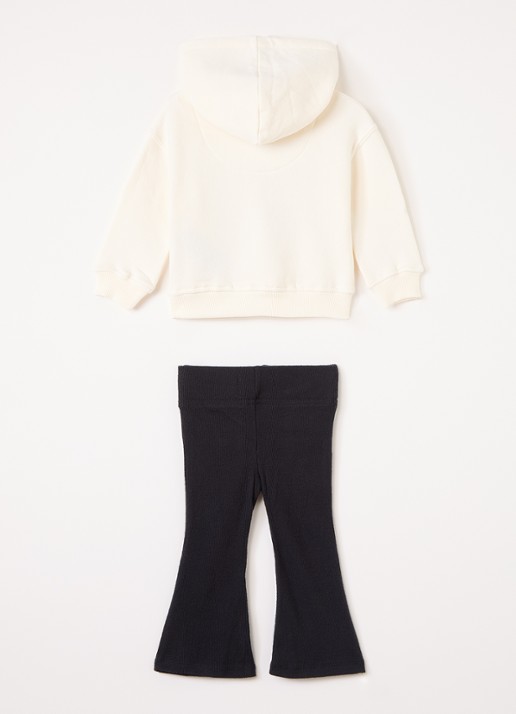 Levi's Set van hoodie met legging 2-delig - voorkant 2 ivoor