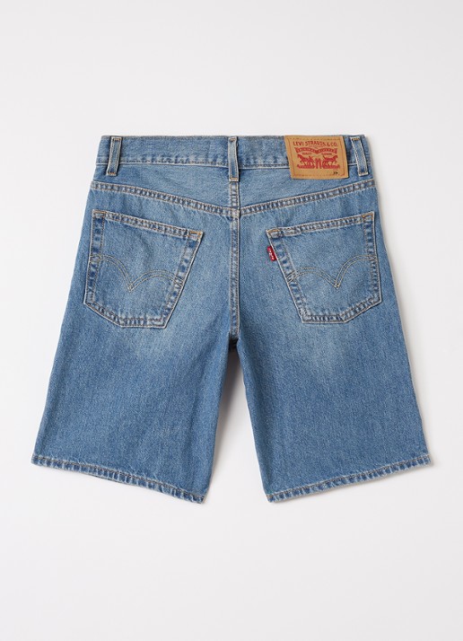 Levi's Skate straight fit korte broek van denim - voorkant 3 indigo