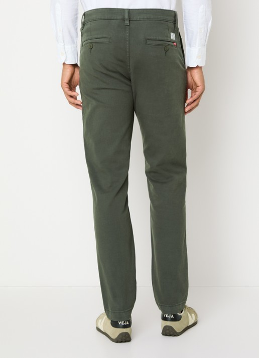 Levi's Slim fit chino met steekzakken - achterkant olijfgroen