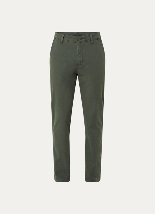 Levi's Slim fit chino met steekzakken - voorkant 4 olijfgroen