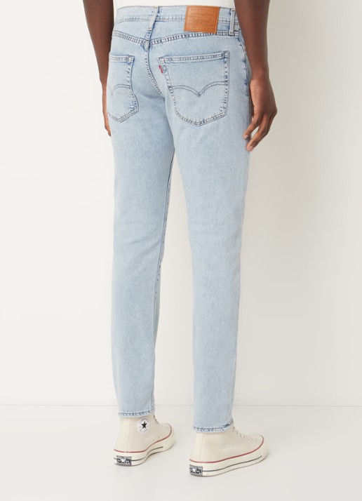Levi's Slim fit jeans  met lichte wassing - achterkant 3 indigo