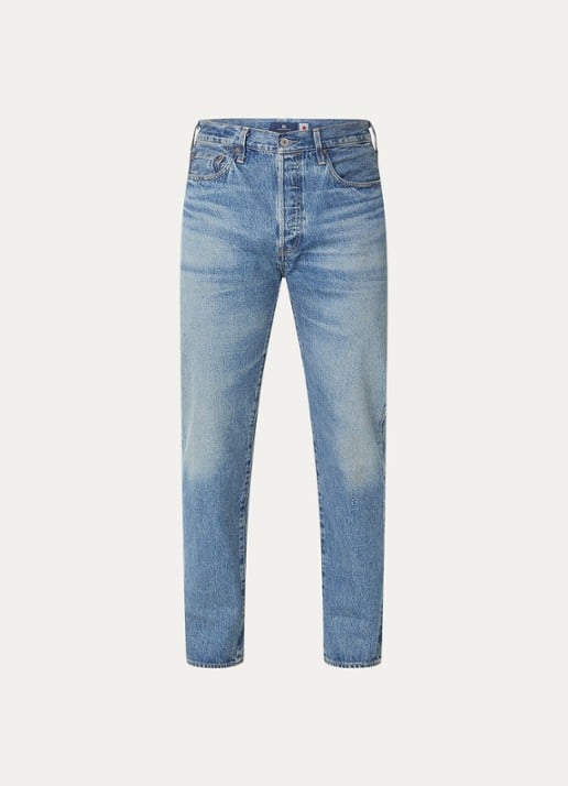 Levi's Slim fit jeans met medium wassing - voorkant indigo