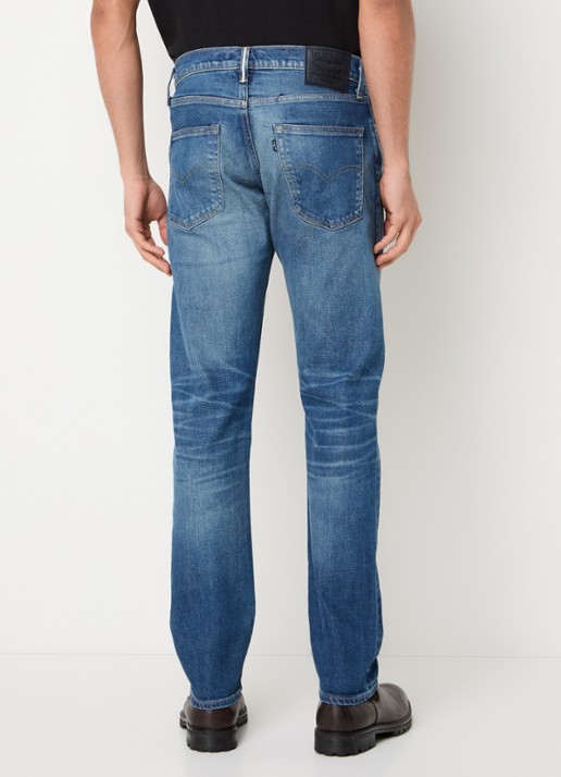 Levi's Slim fit jeans met medium wassing - achterkant indigo