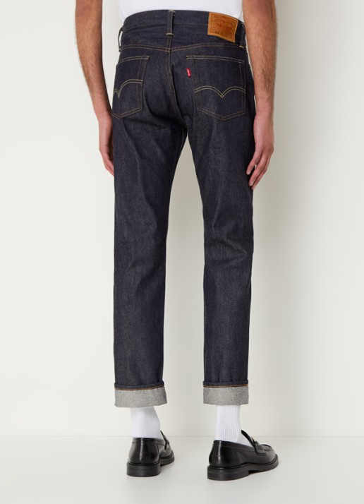 Levi's Slim fit jeans van  katoen met donkere wassing  - achterkant indigo