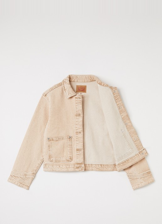 Levi's Spijkerjas met borstzakken - voorkant 3 beige