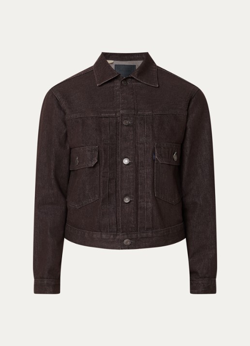 Levi's Spijkerjas met borstzakken - voorkant donkerbruin