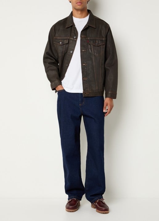 Levi's Spijkerjas met borstzakken - voorkant 2 donkerbruin