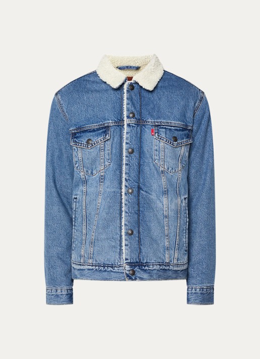 Levi's Spijkerjas met details van teddy en borstzakken - voorkant 2 indigo