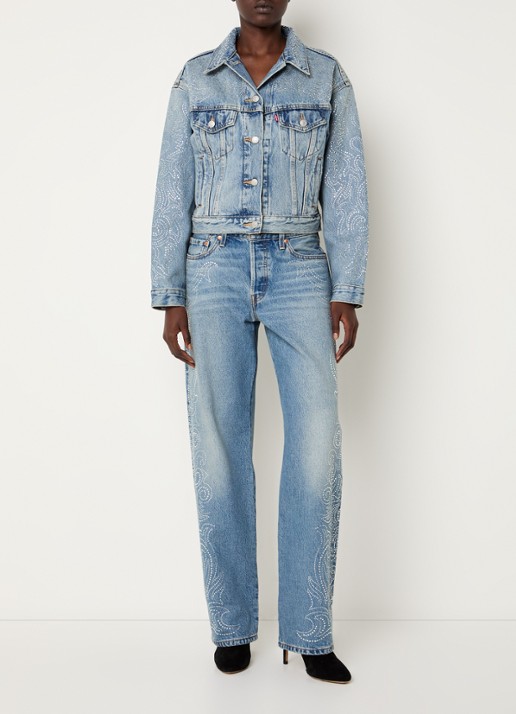 Levi's Spijkerjas met strass - voorkant 2 indigo