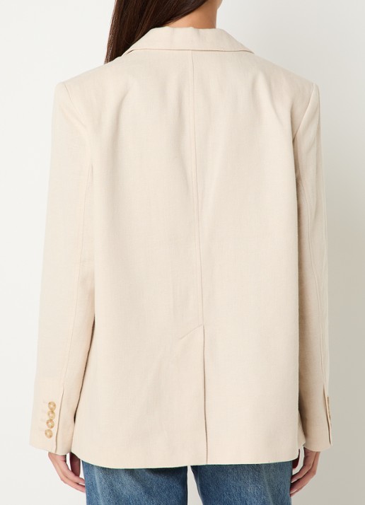 Levi's Stella blazer in linnenblend - achterkant beige