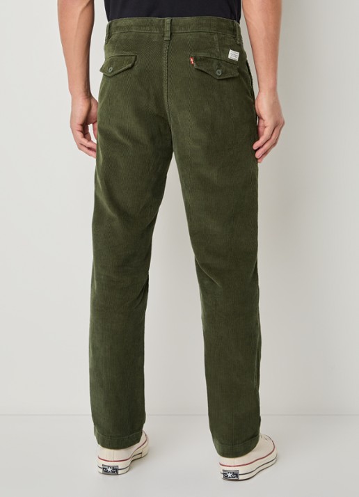 Levi's Straight fit broek van corduroy - achterkant 5 bronsgroen