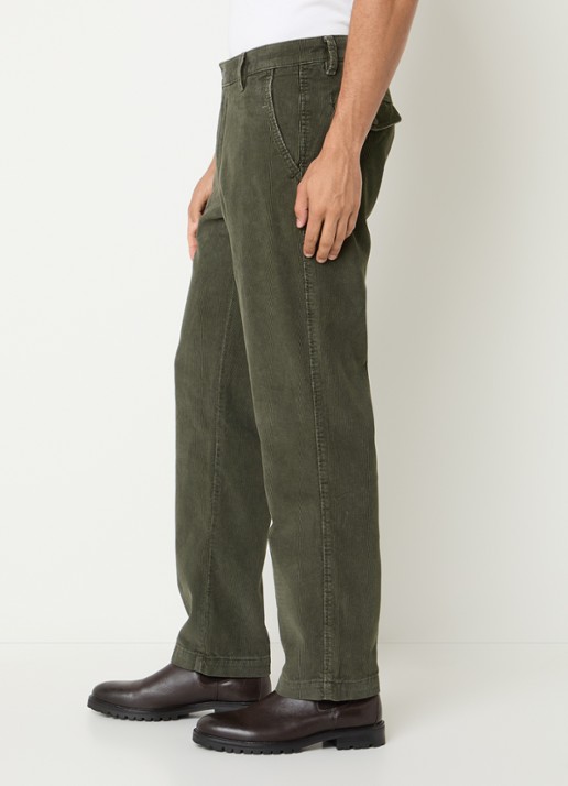 Levi's Straight fit chino met steekzakken - detail 5 bronsgroen