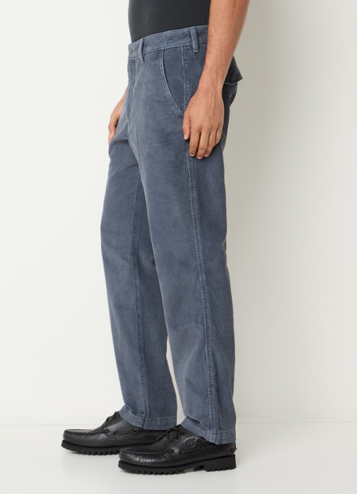 Levi's Straight fit jeans met gekleurde wassing en structuur - detail 5 staalblauw