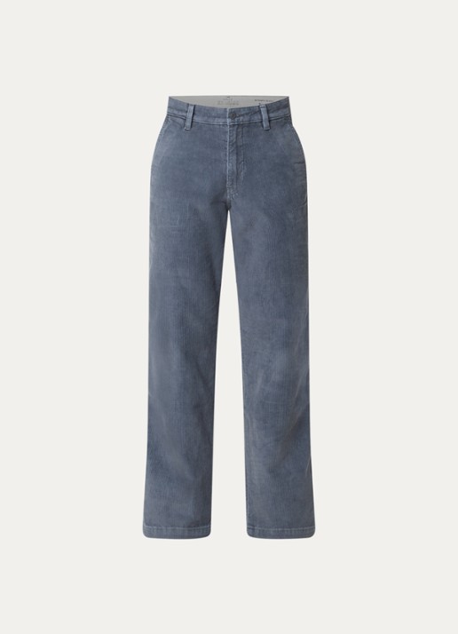 Levi's Straight fit jeans met gekleurde wassing en structuur - voorkant staalblauw