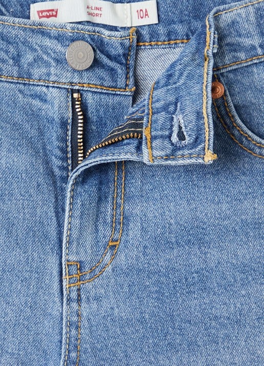 Levi's Straight fit korte broek van denim  - detail 3 blauw