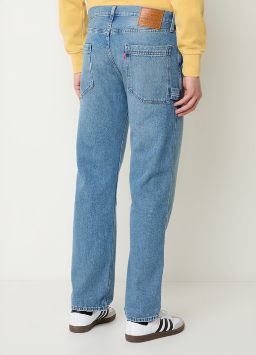 Levi's Straight leg jeans met medium wassing en steekzakken - achterkant indigo