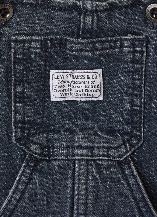 Levi's Straight leg tuinbroek van denim - detail 3 indigo