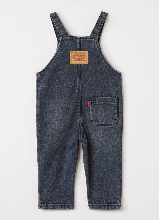 Levi's Straight leg tuinbroek van denim - voorkant 2 indigo