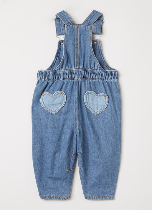 Levi's Straight leg tuinbroek van denim - voorkant 2 indigo
