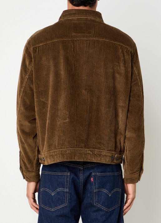 Levi's Sunrise overshirt met steekzakken - achterkant bruin