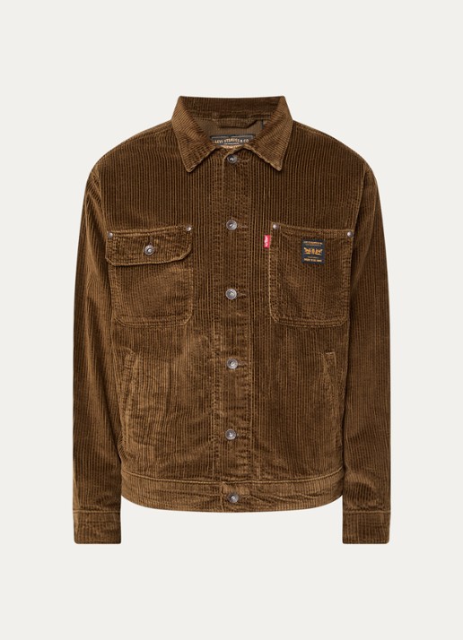 Levi's Sunrise overshirt met steekzakken - voorkant 2 bruin