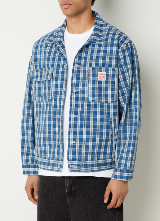 Levi's Sunrise Trucker comfort fit overshirt met ruitdessin