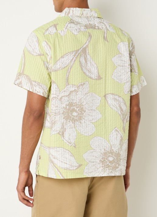 Levi's Sunset Camp regular fit overhemd met bloemenprint en structuur - achterkant 4 lime