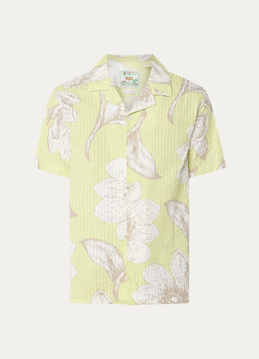 Levi's Sunset Camp regular fit overhemd met bloemenprint en structuur - voorkant lime