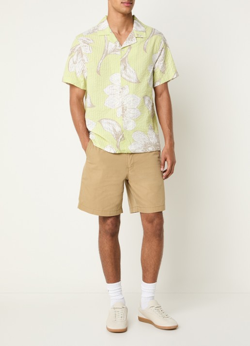 Levi's Sunset Camp regular fit overhemd met bloemenprint en structuur - voorkant 2 lime