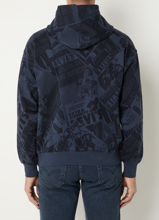 Levi's Sunset hoodie met print - achterkant 5 donkerblauw