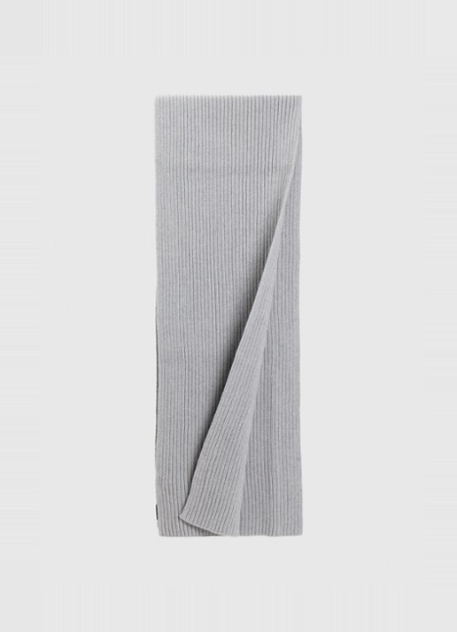 Levi's Sunset ribgebreide sjaal 190 x 35 cm - detail 2 grijs