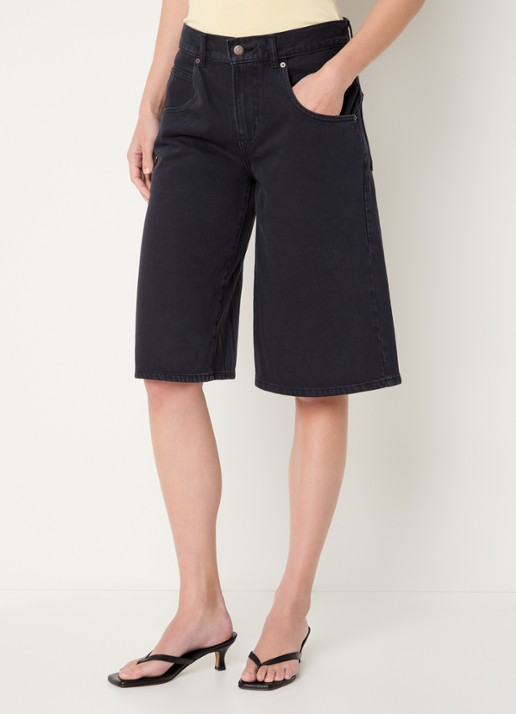 Levi's Super Baggy mid waist wide fit korte broek van denim