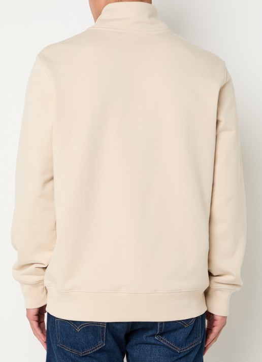 Levi's Sweater met halve rits en logoborduring - achterkant 4 beige