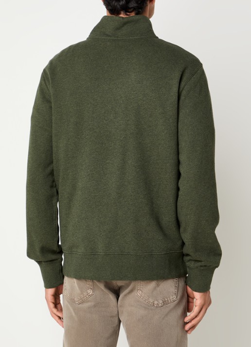 Levi's Sweater met halve rits - achterkant legergroen