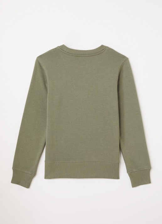 Levi's Sweater met logo - voorkant 3 olijfgroen