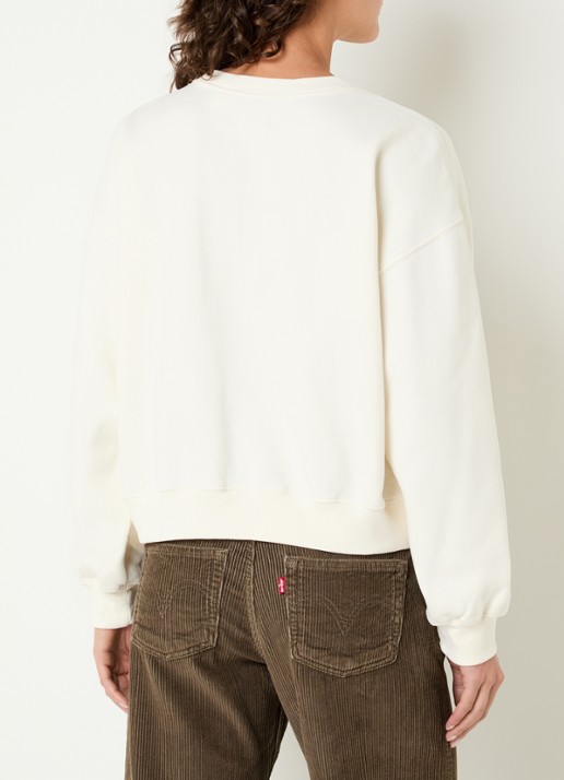 Levi's Sweater met logoborduring - achterkant 4 gebroken wit