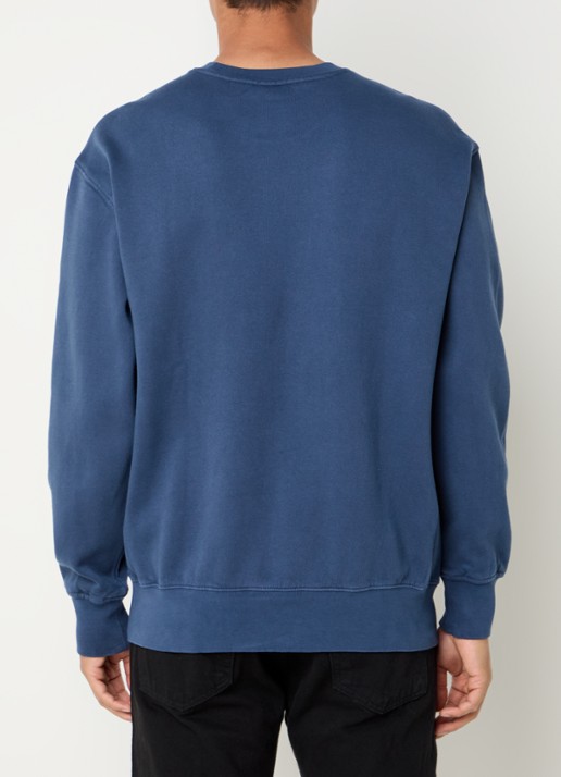 Levi's Sweater met logoborduring - achterkant indigo
