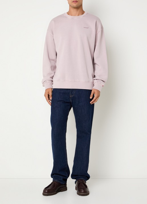 Levi's Sweater met logoborduring - voorkant 3 lichtroze